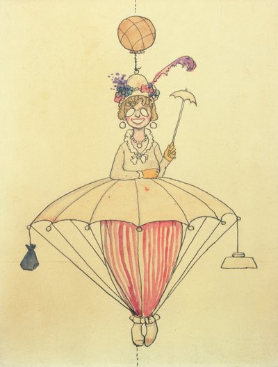 Bayanlar için Kişisel Hava Seyahat Sistemi by William Heath Robinson