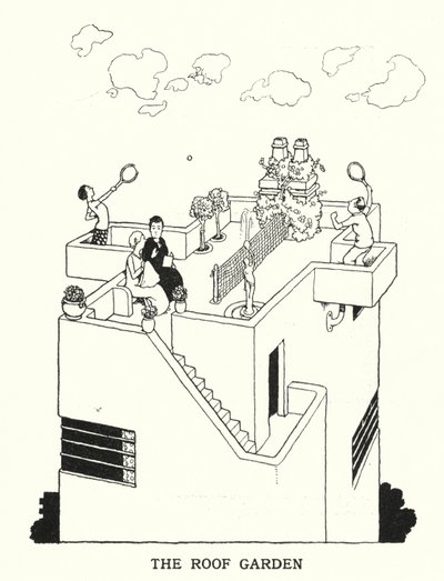 Çatı Bahçesi (lito) by William Heath Robinson