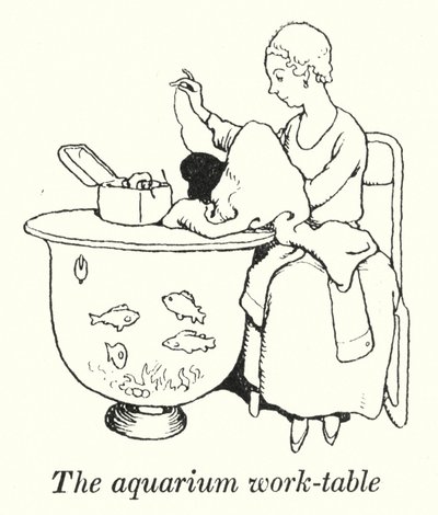 Akvaryum çalışma masası (lito) by William Heath Robinson