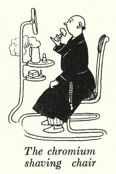 Krom tıraş koltuğu (lito) by William Heath Robinson