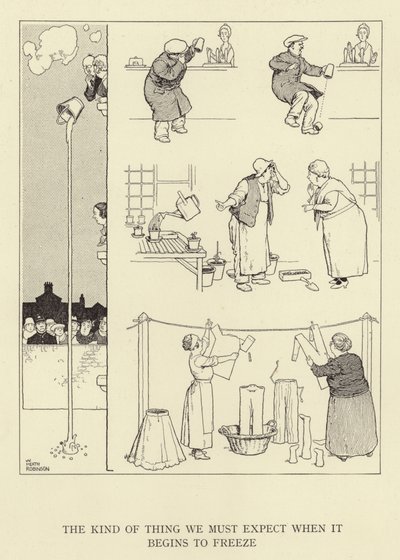 The kind of thing we must expect when it begins to freeze  by William Heath Robinson