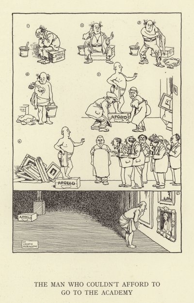 Akademiye gitmeyi göze alamayan adam by William Heath Robinson