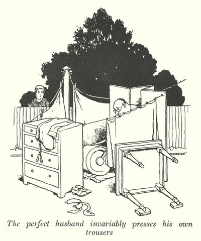 Kusursuz koca her zaman kendi pantolonuna basar (lito) by William Heath Robinson