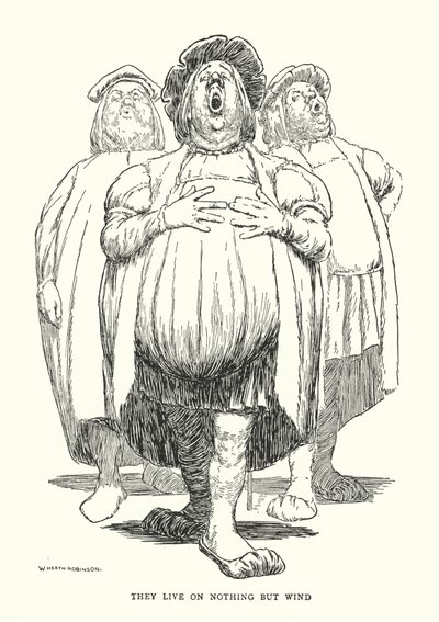 Rüzgardan başka bir şeyle yaşamazlar (lito) by William Heath Robinson