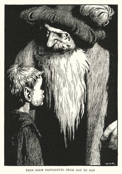 Böylece Pantagruel günden güne büyüdü (lito) by William Heath Robinson