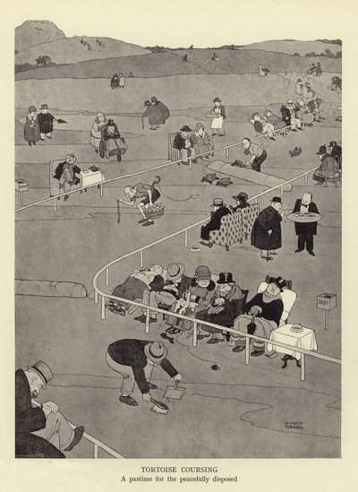 Kaplumbağa gezintisi, barışçıl bir şekilde elden çıkarılanlar için bir eğlence by William Heath Robinson