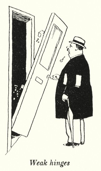Zayıf menteşeler (lito) by William Heath Robinson