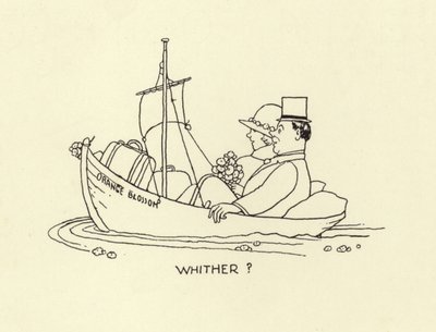 Nerede, evli çift, evli yaşam denizinde ayarlanıyor by William Heath Robinson