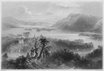 Hazlewood ve Lough Gill, Sligo (gravür) by William Henry (after) Bartlett