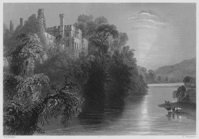 Lismore Kalesi, County Waterford (gravür) by William Henry (after) Bartlett
