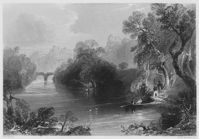 Eski Savak Köprüsü, Killarney (gravür) by William Henry (after) Bartlett