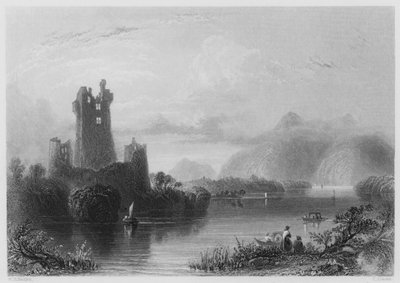 Ross Kalesi, Killarney (gravür) by William Henry (after) Bartlett