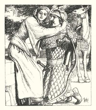 Oriana Ballad (gravür) by William Henry (after) Hunt