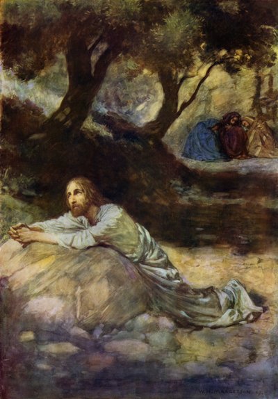 Getsemani Bahçesi (renkli taş) by William Henry (after) Margetson