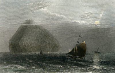 Ailsa Craig, J. T. Willmore tarafından oyulmuş (el renkli gravür) by William Henry Bartlett