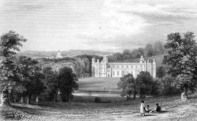 Audley End, Essex, Henry Adlard tarafından kazınmış, 1832 by William Henry Bartlett