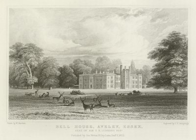 Bell House, Aveley, Essex, Koltuk Sir TB Lennard, Baronet by William Henry Bartlett