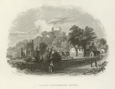 Hedingham Kalesi, Essex by William Henry Bartlett