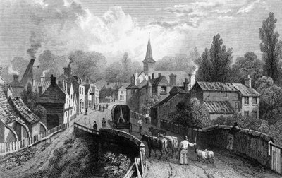 Ongar, Essex, Henry Adlard tarafından kazınmış, 1832 by William Henry Bartlett