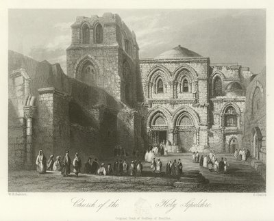 Kutsal Kabir Kilisesi, Kudüs by William Henry Bartlett
