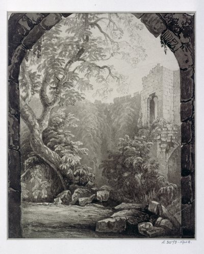 Cliffords Tower, York, Interior, 1827  by William Henry Bartlett