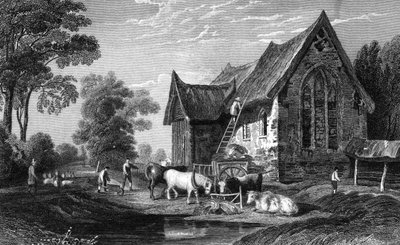 Coggeshall Manastırı, Essex, George Virtue tarafından yayınlandı, 1833 by William Henry Bartlett