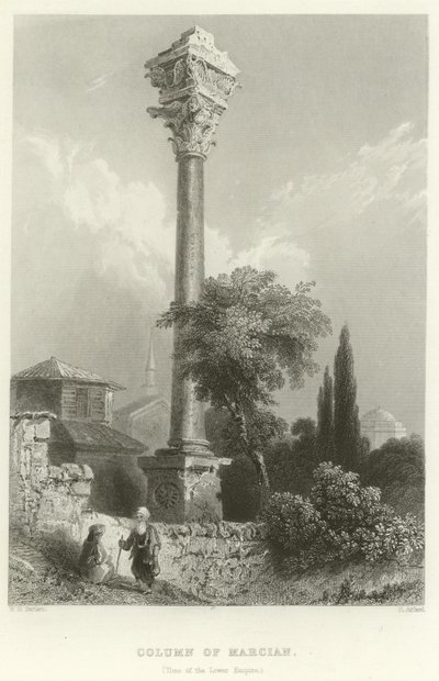 Column of Marcian, Constantinople  by William Henry Bartlett