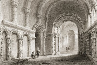 Cormac Şapeli (1127-34 inşa edilmiş), Cashel Kayası, County Tipperary, İrlanda, George Virtue, 1860