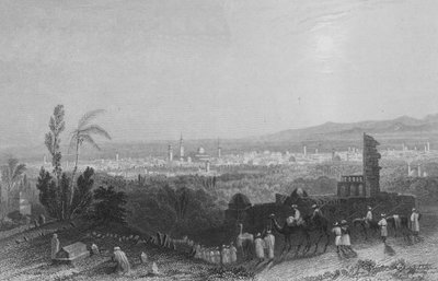 Şam, yukarıdan Salahyeh by William Henry Bartlett