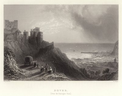 Dover, (Ramsgate Yolu'ndan) by William Henry Bartlett
