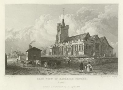 Rayleigh Kilisesi'nin Doğu Görünümü, Essex by William Henry Bartlett