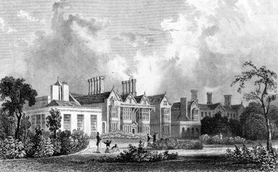 Easton Lodge, Yakın Dunmow, Essex, Henry Adland tarafından oyulmuş, 1832 by William Henry Bartlett