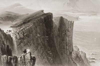 Fairhead, County Antrim, Kuzey İrlanda, George Virtue, 1860