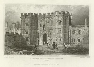 Aziz Osyth Manastırı, Essex Geçidi by William Henry Bartlett