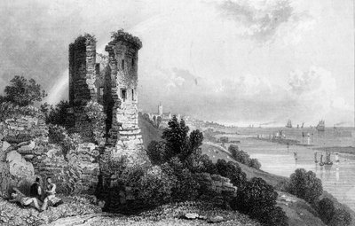 Hadleigh Castle, Essex, engraved by Charles Mottram, 1832  by William Henry Bartlett