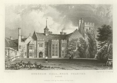 Horeham Hall, yakın Thaxted, Essex by William Henry Bartlett