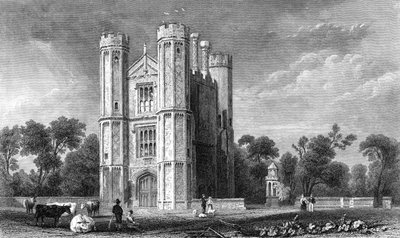 Leighs Manastırı, Essex, E. Young tarafından kazınmış, 1832 by William Henry Bartlett