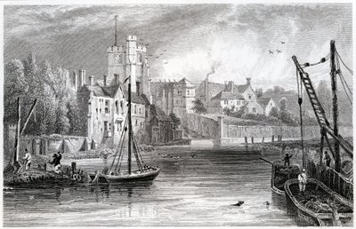 Maidstone suyu oluşturur, Kent, 1832 by William Henry Bartlett
