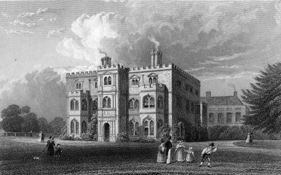 Marks Hall, Coggeshall, Essex, John Carr Armytage tarafından kazınmış, 1833 by William Henry Bartlett