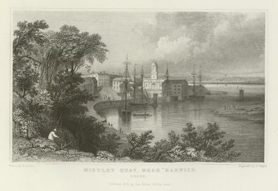 Mistley Quay, Harwich, Essex yakınlarında by William Henry Bartlett
