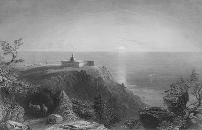 Karmel Dağı, denize doğru bakıyor by William Henry Bartlett