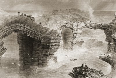 Kilkee, County Clare, İrlanda yakınlarındaki Doğal Köprüler, 
