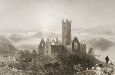 Roserk Manastırı, County Mayo, İrlanda, George Virtue, 1860