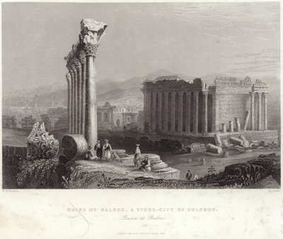 Balbec Harabeleri by William Henry Bartlett