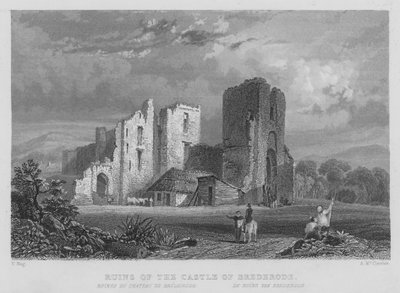 Brederode Kalesi Harabeleri (gravür) by William Henry Bartlett