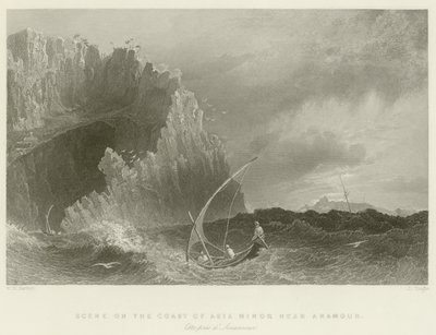 Küçük Asya sahilinde sahne by William Henry Bartlett