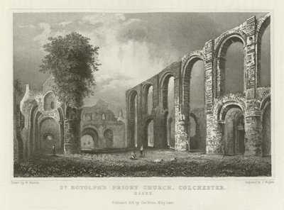 St Botolph Manastırı Kilisesi, Colchester, Essex by William Henry Bartlett