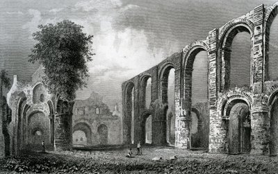 St. Botolph Manastırı Kilisesi, Colchester, Essex, John Rogers tarafından oyulmuş, 1832 by William Henry Bartlett