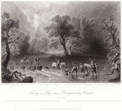 Derrycunnihy yakınlarında geyik yapmak by William Henry Bartlett