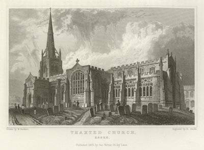 Thaxted Kilisesi, Essex by William Henry Bartlett